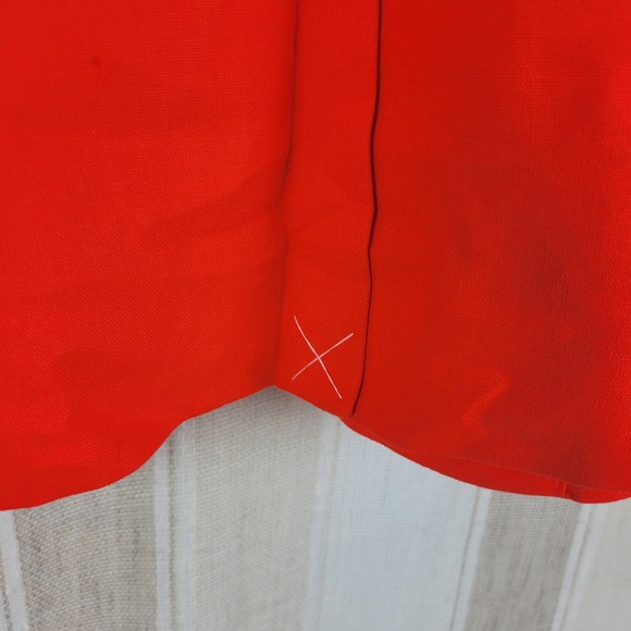 J. Crew Factory Linen Cotton One Button Blazer Sunset Orange Size 8 Suit Jacket - Picture 10 of 11